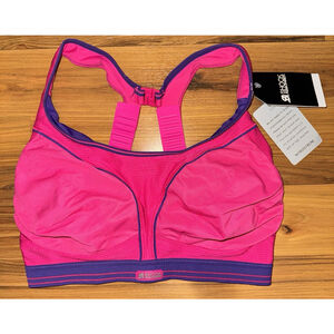 NWT Shock Absorber 36F High Impact Sports Bra Pink Purple S5044